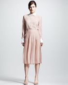 Valentino Pleated Chiffon Skirt - Lyst