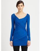 Donna Karan New York Asymmetrical Draped Tunic - Lyst