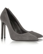 Saint Laurent Paris Suede Pumps - Lyst