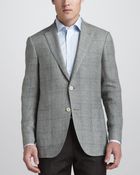 Ermenegildo Zegna Houndstooth Plaid Contrast Pane Sport Coat - Lyst