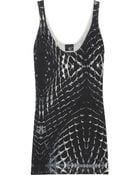 Just Cavalli Printed Silk And Cotton-Blend Jersey Top - Lyst