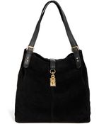 Asos Asos Leather Hobo Bag with Padlock Metal Keeper - Lyst