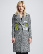 Diane von Furstenberg Nala Colorblock Tweed Coat - Lyst