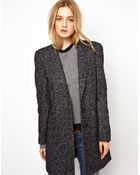 See By Chloé Herringbone Wool Wrap Longline Coat - Lyst