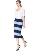 Zara Striped Sheath Skirt - Lyst