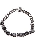 Lanvin Stone Link Chain Choker - Lyst