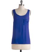 ModCloth Berry Bliss Top in Blueberry - Lyst
