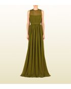 Gucci Silk Sleeveless Gown - Lyst