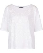 Topshop Tall Floral Placement Tee - Lyst