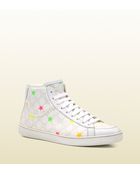 Gucci Gg Supreme Stars Canvas Hightop Sneaker - Lyst