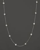 Roberto Coin 18K White Gold Diamonds By The Inch Necklace - Lyst