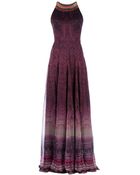 Matthew Williamson Printed Halter Neck Gown - Lyst