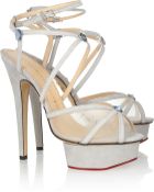 Charlotte Olympia Isadora Suede and Mesh Sandals - Lyst
