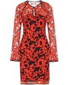 Diane von Furstenberg Gadie Twotone Lace Dress - Lyst