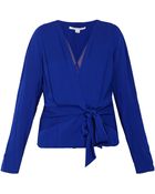 Diane von Furstenberg Teagan Wrap Top - Lyst