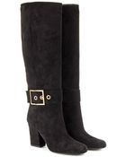 Gucci Kesha Suede Knee Boots - Lyst