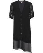 Helmut Asymmetric Silk Shirt Dress - Lyst