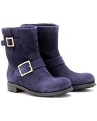 Jimmy Choo Youth Suede Biker Boots - Lyst