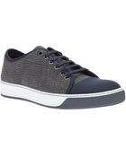 Lanvin Textured Leather Trainer - Lyst