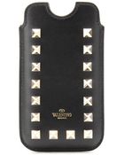 Valentino Leather Rockstud Iphone Case - Lyst