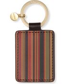 Paul Smith Multistripe Leather Key Ring - Lyst