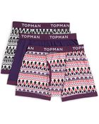 Topman Purple Aztec 3 Pack Underwear - Lyst