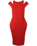 Zac Posen Cut Out Shoulder Dress - Lyst