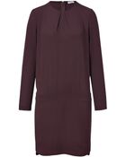 Brunello Cucinelli Silk Long Sleeve Dress - Lyst