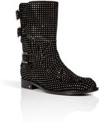 Laurence Dacade Suede Studded Boot In Black - Lyst