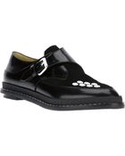 Pollini Brushed Leather Monk Shoe - Lyst