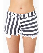 Nasty Gal Sailor Stripe Cutoff Shorts - Lyst
