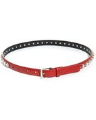 Saint Laurent Studded Leather Belt - Lyst