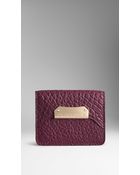 Burberry Heritage Grain Leather Id Card Case - Lyst
