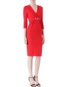 Roberto Cavalli Crepe Dress - Lyst