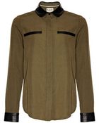 Sea Button Up Blouse Military - Lyst