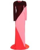 Stella McCartney Colour-Block Crepe Gown - Lyst