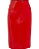 Valentino Patent Pencil Skirt - Lyst