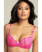 Betsey Johnson Eyelet Lace Balconette Bra - Lyst