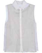 Jil Sander Navy Sleeveless Shirt - Lyst