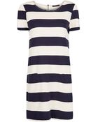 Mango Straight Fit Wide Striped Dress - Lyst