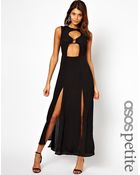 Asos Curve Maxi Dress with Cut Out and Front Split - Lyst