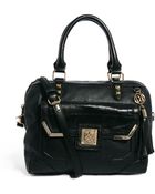 River Island Black Lock Front Bowler Bag - Lyst