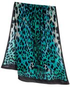 Roberto Cavalli Animal Print Silk Scarf - Lyst