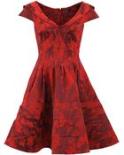 Zac Posen Jacquard Seamed Cocktail Dress - Lyst
