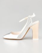 Chloé Metallic Leather Anklestrap Pump - Lyst