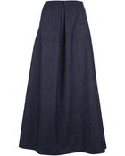 Maison Martin Margiela Aline Denim Maxi Skirt - Lyst