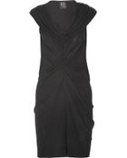 McQ by Alexander McQueen Draped Stretch-crepe Dress - Lyst