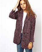 Asos Double Breasted Blazer in Boucle - Lyst