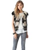 Twelfth Street Cynthia Vincent Faux Fur Vest - Lyst