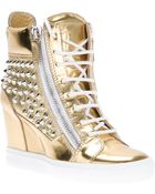 Giuseppe Zanotti Wedge Hi-Top Sneakers - Lyst